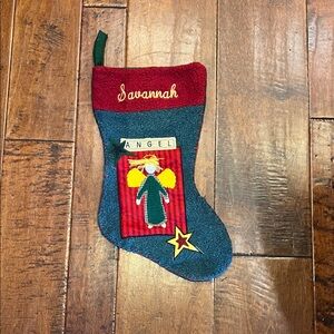 Personalized Christmas Stocking with Angel Design